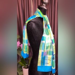 Vintage Oblong Echo Silk Scarf